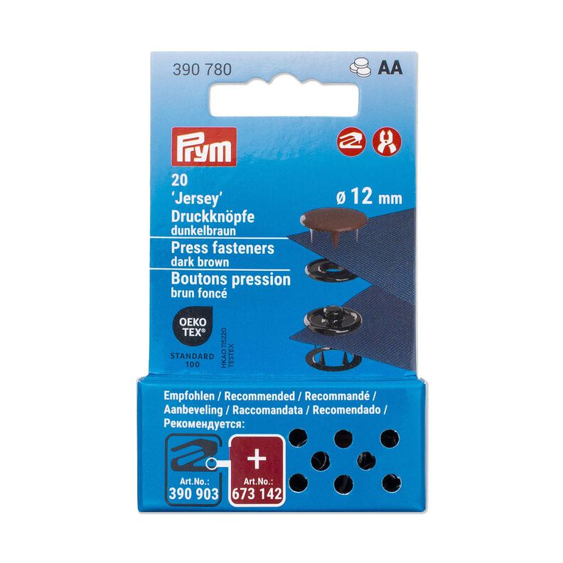 Jersey snap fasteners [12 mm] | Prym – dark brown,  image number 3