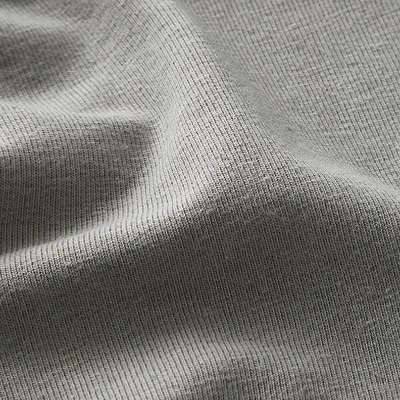 Plain cotton linen blend jersey – grey,  image number 2
