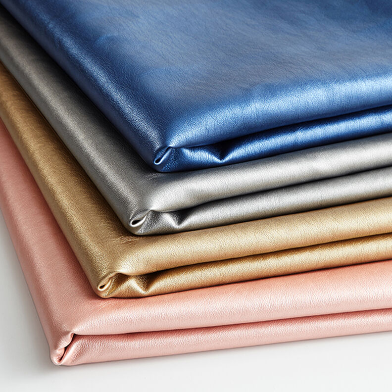 Imitation Leather Metallic Shine – blue,  image number 4