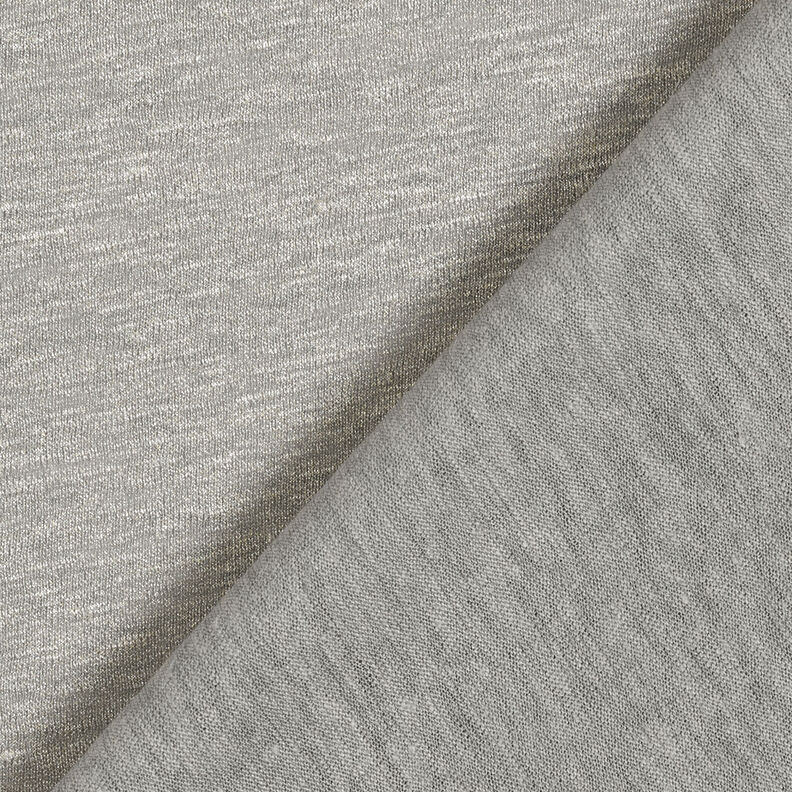 Shimmer melange linen jersey – elephant grey/silver,  image number 5