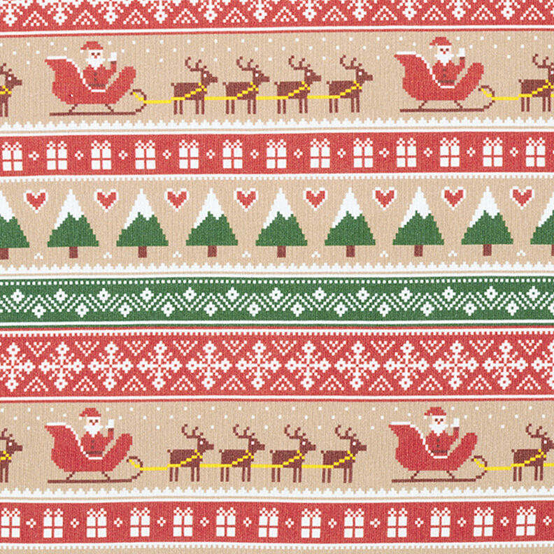 Santa Claus Is Coming Soft Sweatshirt Fabric – anemone,  image number 1