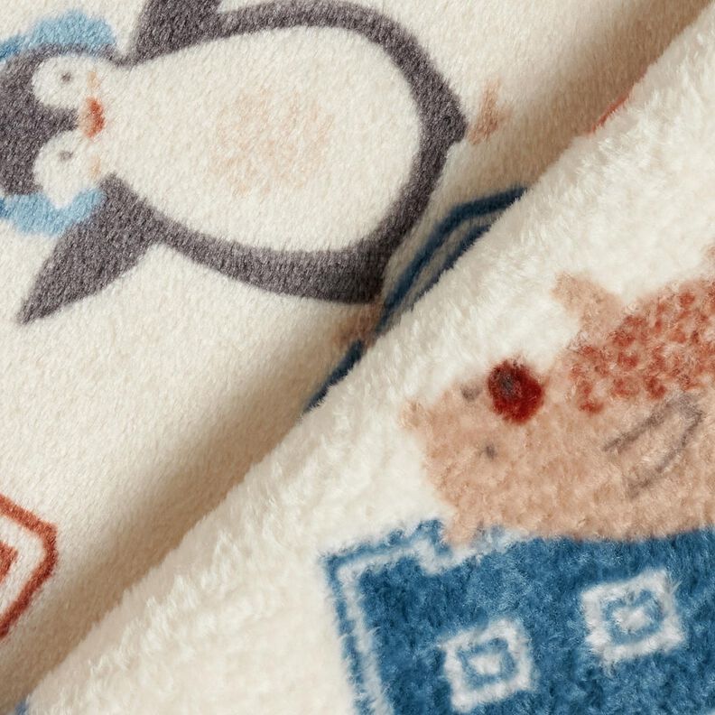 Cosy Fleece Varsity jacket style – light beige/blue, image number 4