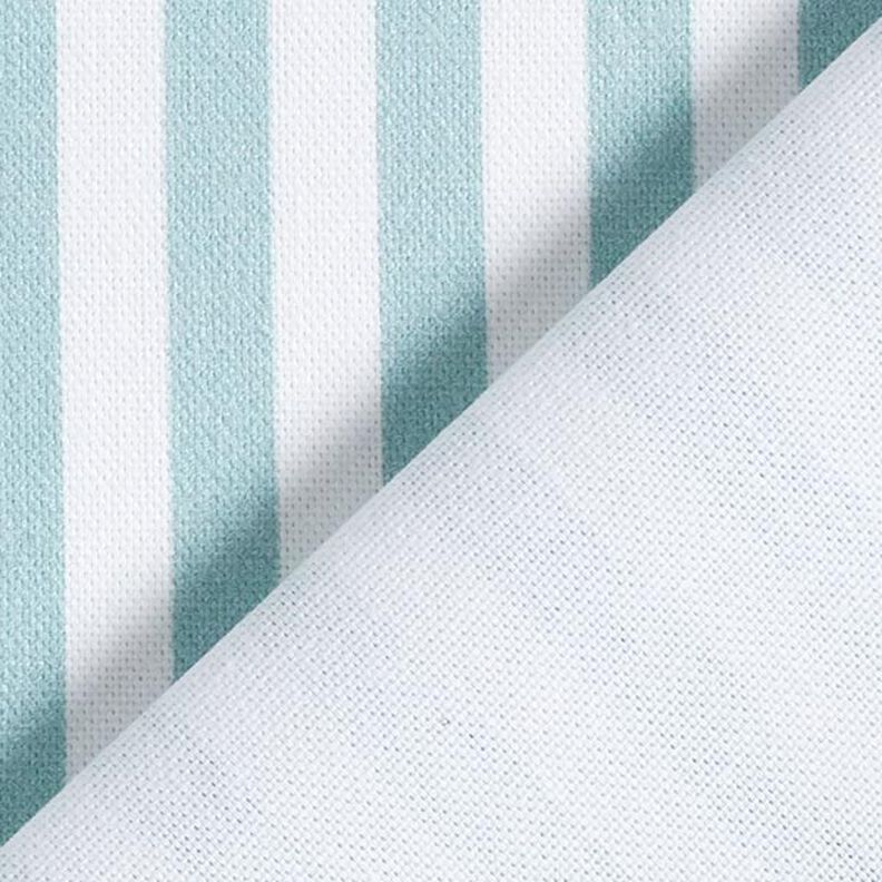 Decor Fabric Half Panama Vertical stripes – aqua blue/white,  image number 4
