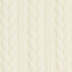 Cabled Cloque Jacquard Jersey – white, 