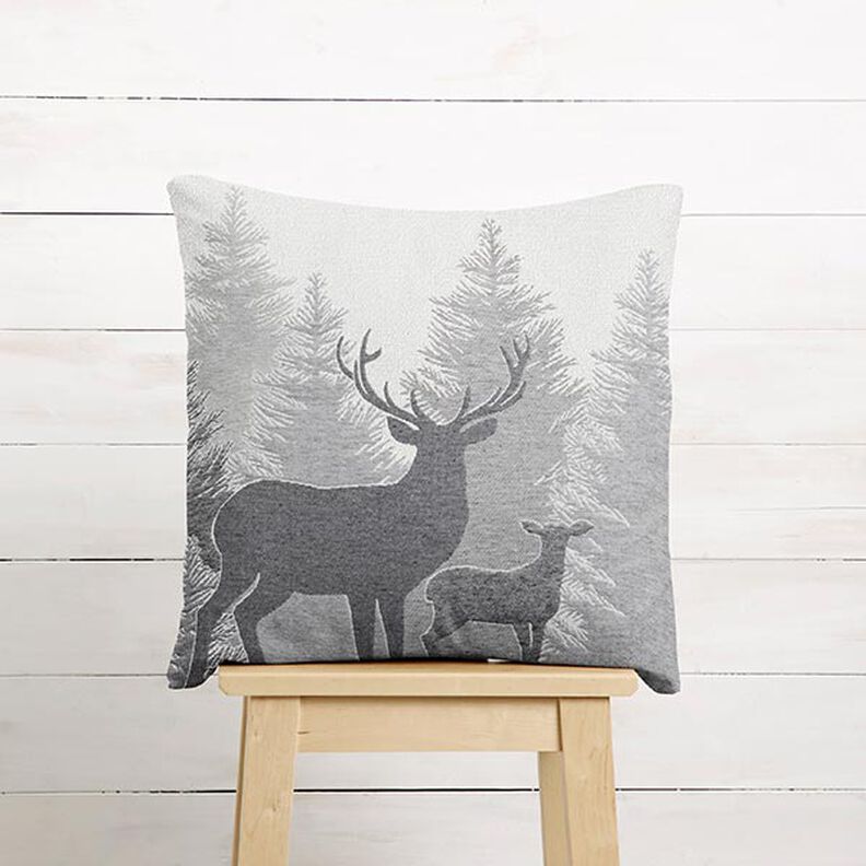 Panel Tapestry Fabric Stags – grey,  image number 5