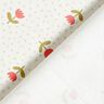 Decor Fabric Sateen cute tulips – ivory/lobster,  thumbnail number 4