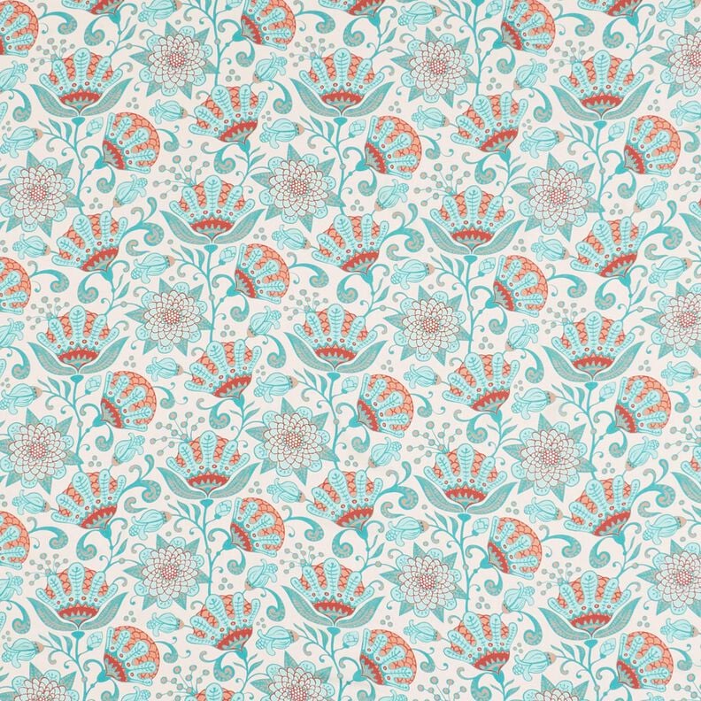 Viscose Voile Ibiza Flowers – light beige, image number 1