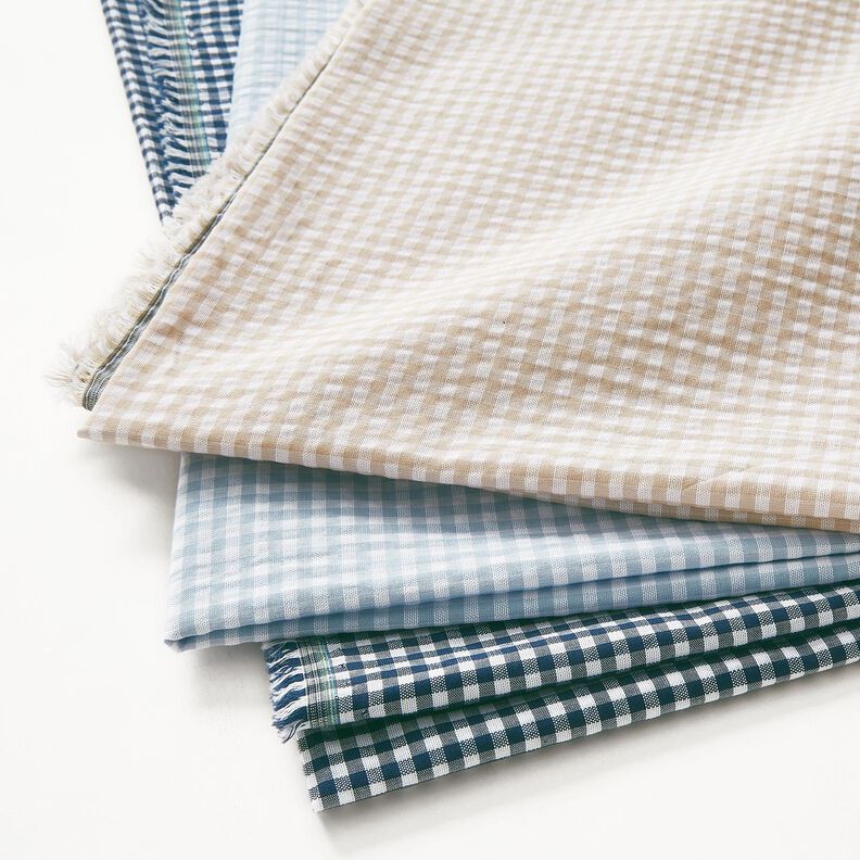 <h2>Seersucker Small Check, Navy &ndash; Structured & Reversible</h2>,  image number 5