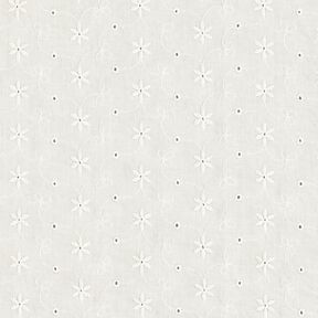 Cotton Batiste Broderie Anglaise flower tendrils – offwhite, 