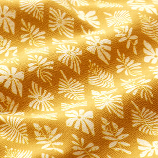 GOTS Cotton Jersey shamrock | Tula – mustard/offwhite, 