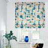 Decor Fabric Half Panama abstract shapes – natural/petrol,  thumbnail number 6