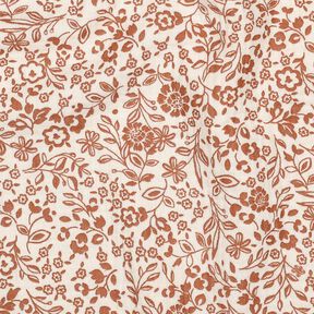 Double Gauze/Muslin two-tone flowers  | Poppy Fabrics – light beige/caramel, 