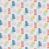 Cotton Cretonne hatched shapes – silver grey/pastel violet,  thumbnail number 1