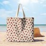 Decor Fabric Half Panama small strawberries – red/natural,  thumbnail number 9