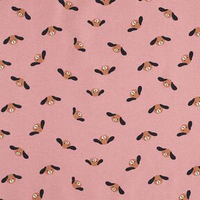 Cotton Flannel Dog Heads | by Poppy – dusky pink, 