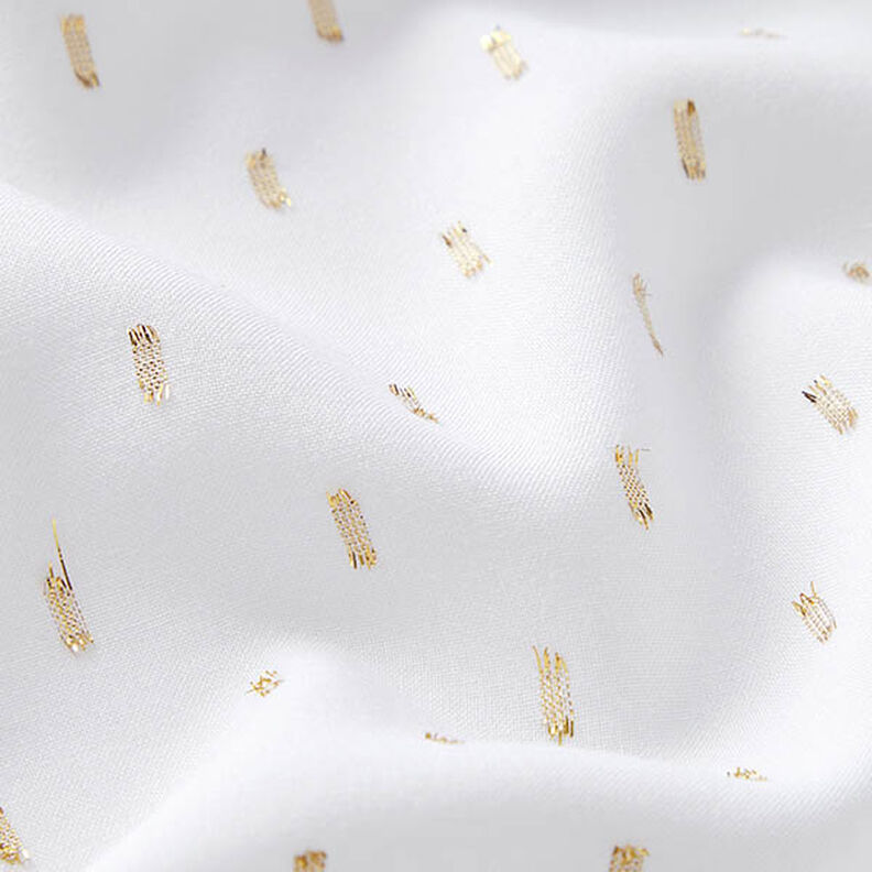 Glitter droplets viscose fabric – white,  image number 3