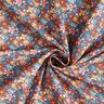 Cotton Poplin small blossoms – indigo/light dusky pink,  thumbnail number 3