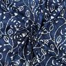 viscose voile batik leafy branches – indigo/white,  thumbnail number 3