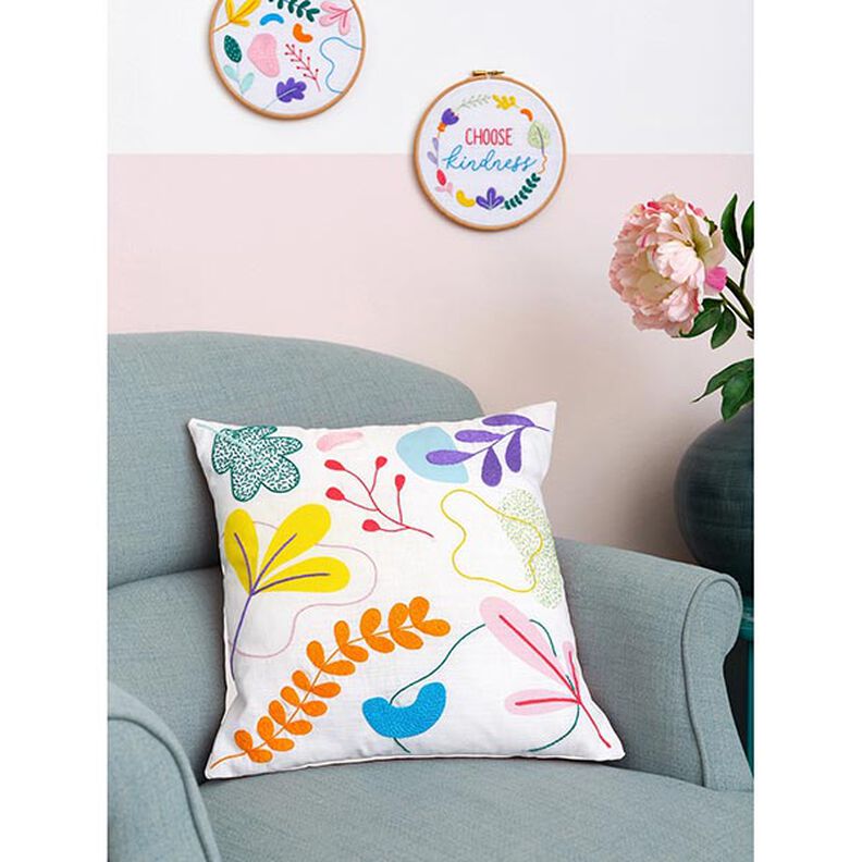 Floral Dream Cushion Cover Embroidery Kit,  image number 2