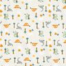 Cotton Cretonne Dinosaurs and palms – offwhite/pale mint,  thumbnail number 1