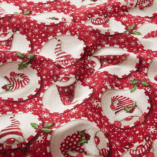 Decor Fabric Canvas Curious Elves – red, 