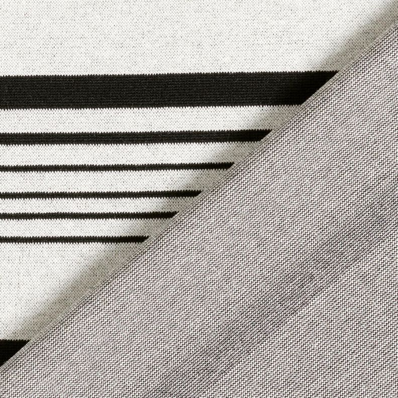 jacquard knit irregular stripes – offwhite/black, image number 5