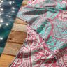 Beachwear hammam towel jacquard ornaments – peppermint/purple,  thumbnail number 5