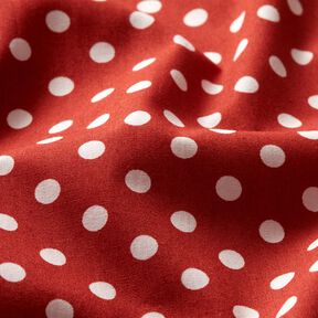Cotton Poplin Polka dots – terracotta/white, 