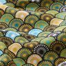 Cotton Cretonne round fans – petrol,  thumbnail number 2