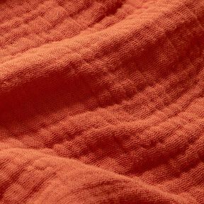 GOTS Triple-Layer Cotton Muslin – terracotta, 