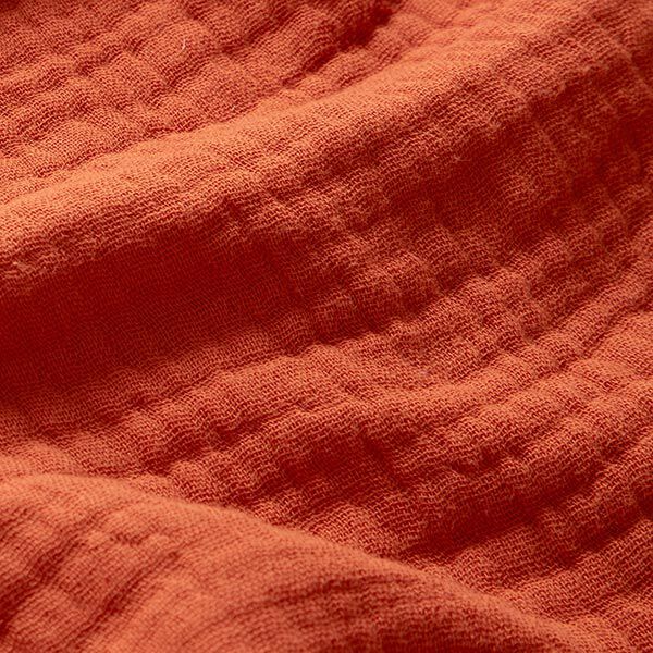 GOTS Triple-Layer Cotton Muslin – terracotta,  image number 3