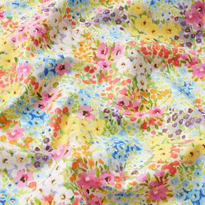 Cotton Poplin colourful flowers – lavender/blue, 