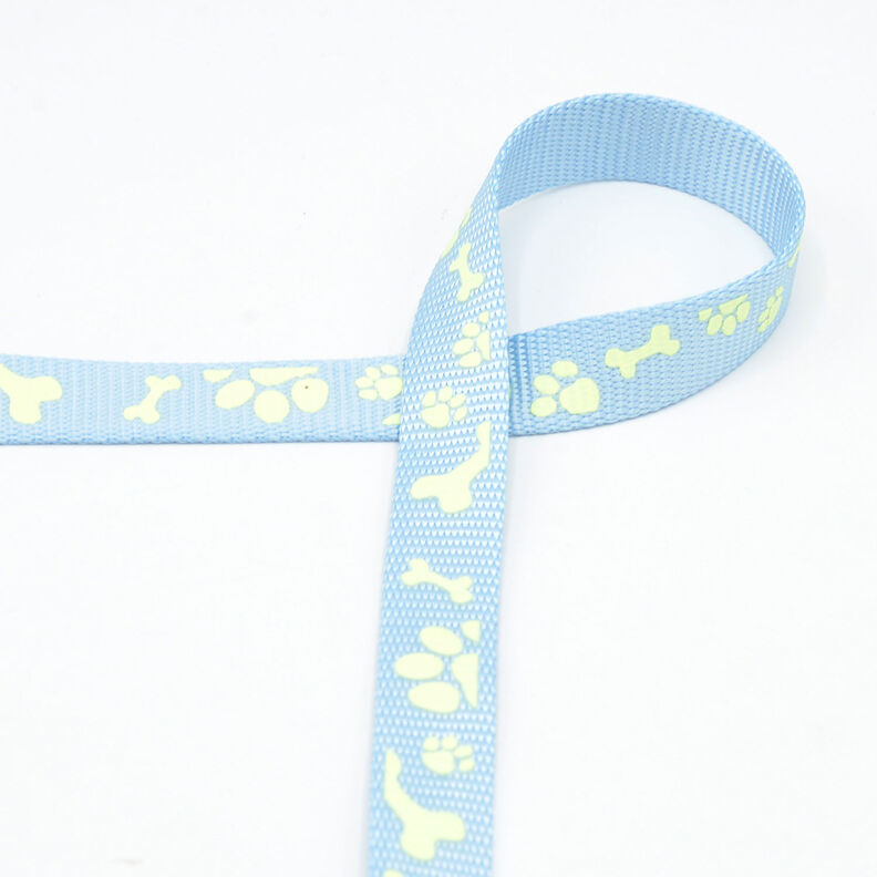 Reflective woven tape Dog leash [20 mm]  – light blue,  image number 2