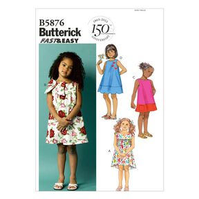 Children's Dresses, Butterick 5876 | 3 - 6, 