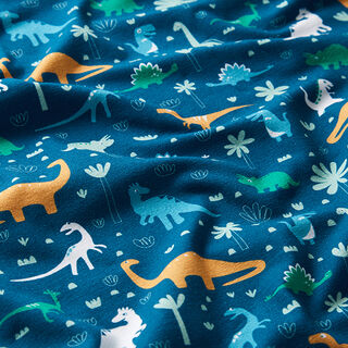 Dino World Cotton Jersey | PETIT CITRON – petrol, 