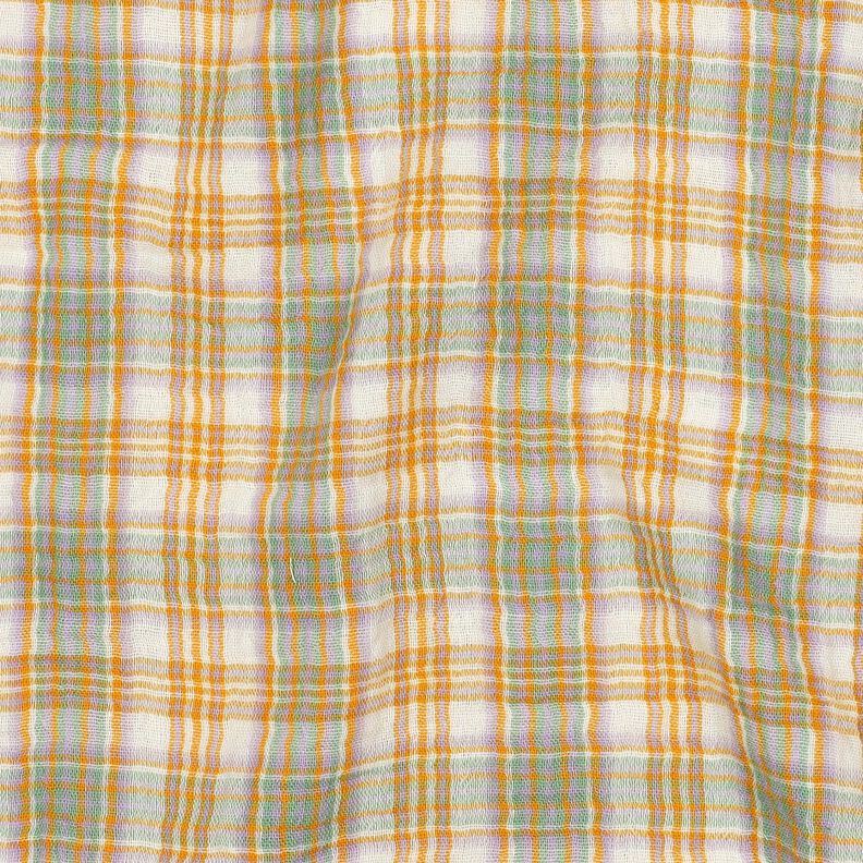 Double Gauze/Muslin Check| Poppy Fabrics – curry yellow/sage,  image number 2