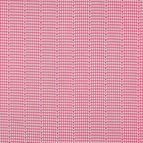 Cotton Jacquard diamonds and hearts – pink/white, 