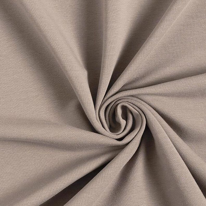 Light French Terry Plain – dark taupe,  image number 1