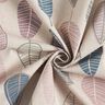 Decor Fabric Half Panama Retro Leaves – light dusky pink/natural,  thumbnail number 3