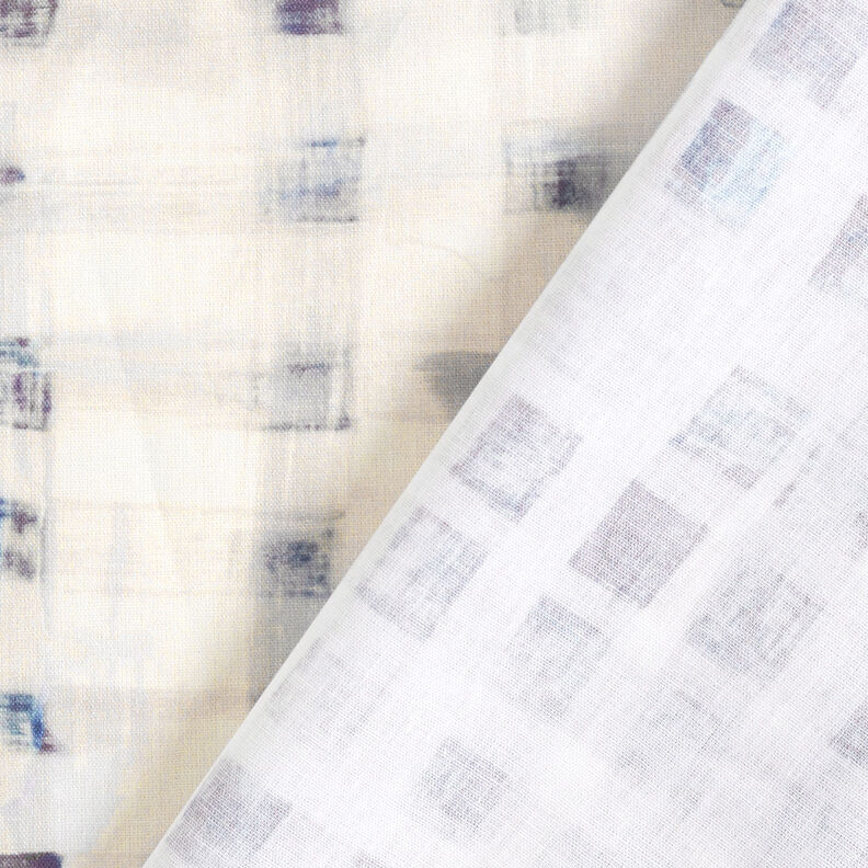 GOTS Cotton Batiste border fabric checks with colour gradient | TCC x LOOKS by Wolfgang Joop – navy,  image number 5