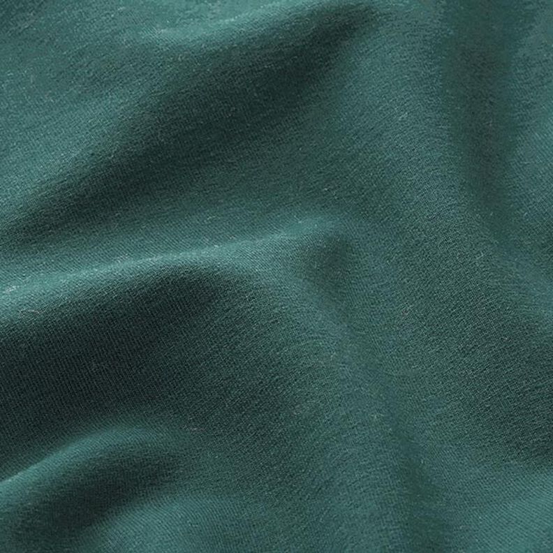 Light Cotton Sweatshirt Fabric Plain – dark green,  image number 4