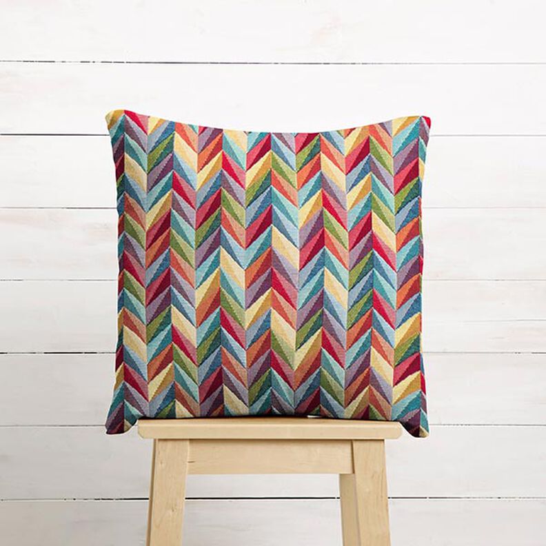 Decor Fabric Tapestry Fabric colourful zigzag – light yellow,  image number 9