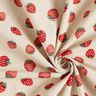 Decor Fabric Half Panama small strawberries – red/natural,  thumbnail number 3