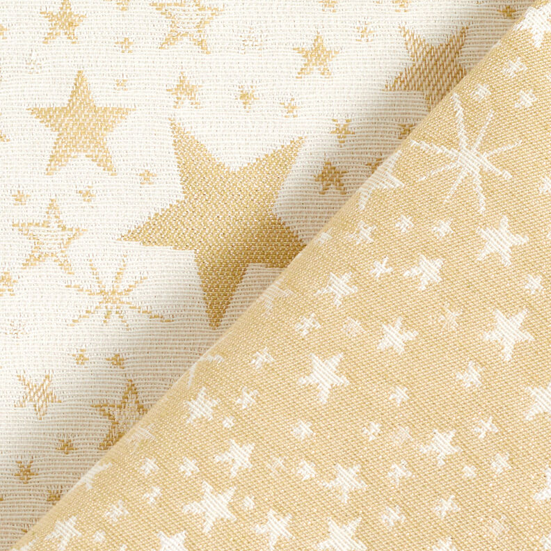 Decor Fabric Jacquard Lurex sea of stars – light beige/gold, image number 4