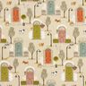 Decor Fabric Half Panama animal neighbourhood – natural/black,  thumbnail number 1