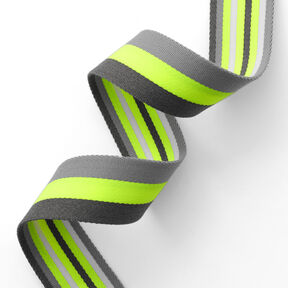 Neon Bag Strap Webbing [ 40 mm ] – neon yellow/grey, 