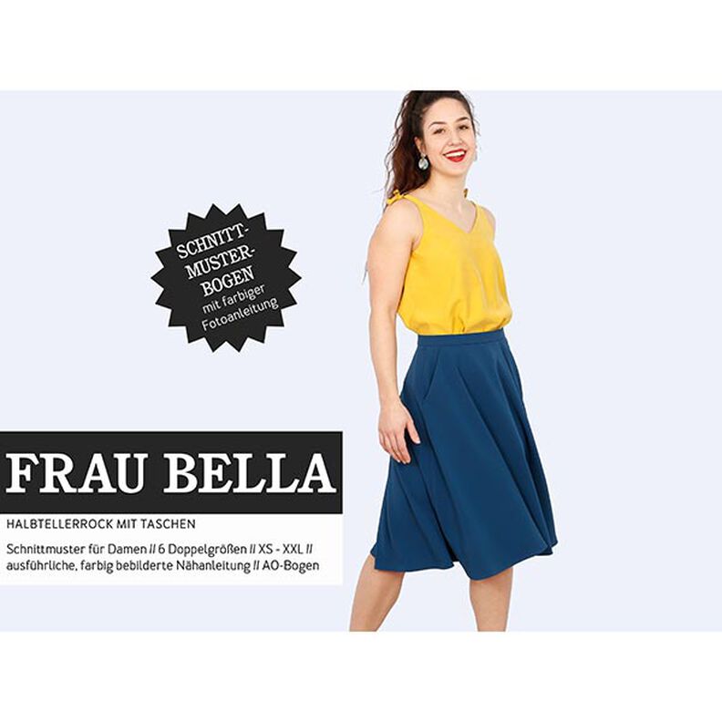 FRAU BELLA - half circle skirt with pockets, Studio Schnittreif  | XS -  XXL,  image number 1