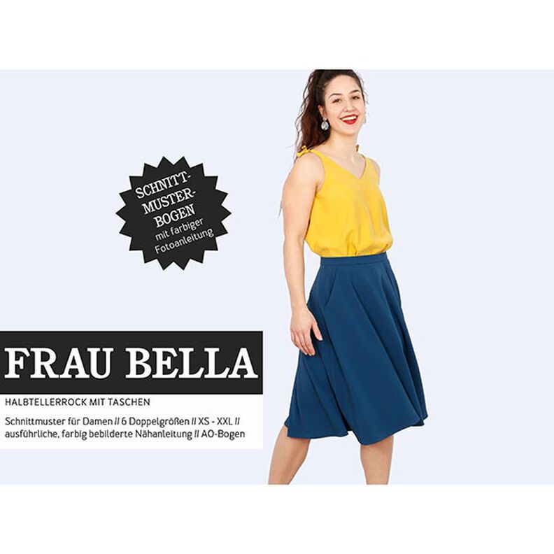 FRAU BELLA - half circle skirt with pockets, Studio Schnittreif | XS - XXL,  image number 1