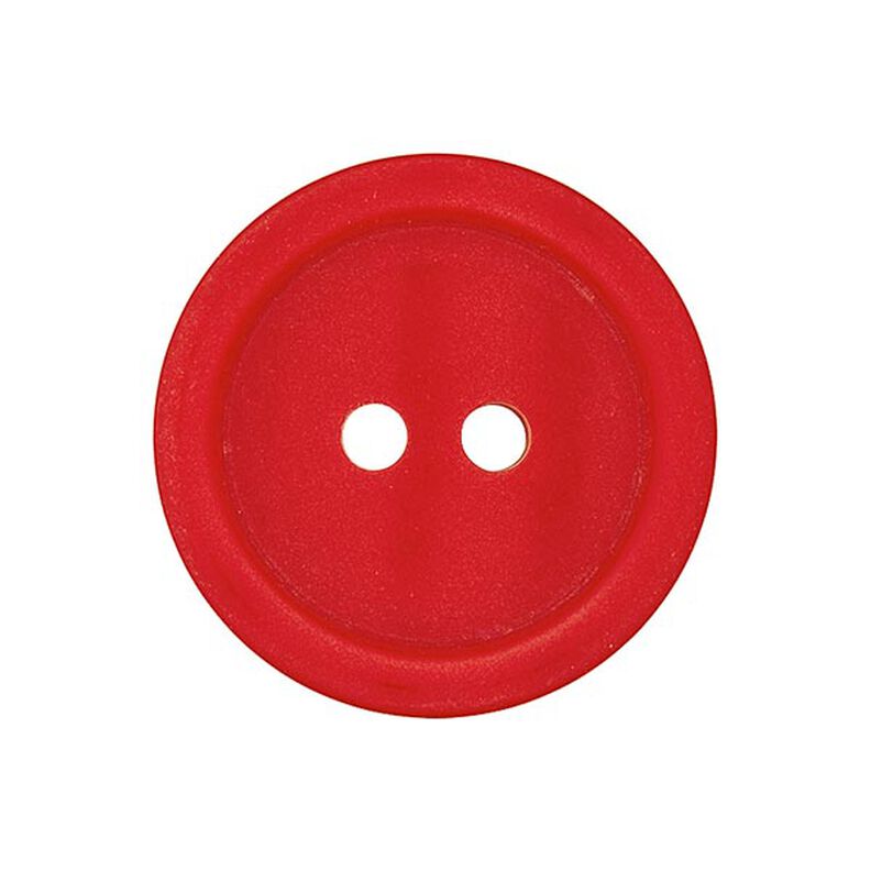Basic 2-Hole Plastic Button - red,  image number 1