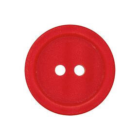 Basic 2-Hole Plastic Button - red, 